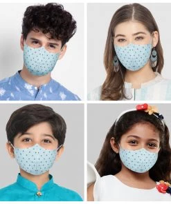 VASTRAMAY Unisex 3-Ply Floral Printed Reusable Comfortable Cotton Wellness Mask Rakhi