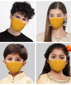 VASTRAMAY Unisex 3-Ply Self Design Reusable Comfortable Cotton Wellness Mask Rakhi