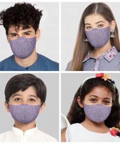 VASTRAMAY Unisex 3-Ply Self Design Reusable Comfortable Cotton Wellness Mask