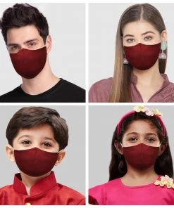 VASTRAMAY Unisex 3-Ply Solid Reusable Comfortable Cotton Wellness Mask Rakhi