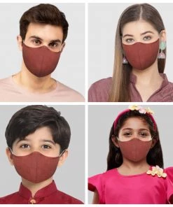 VASTRAMAY Rakhi Unisex 3-Ply Self Design Reusable Comfortable Cotton Wellness Mask