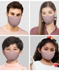 VASTRAMAY Unisex 3-Ply Floral Printed Reusable Comfortable Cotton Wellness Mask Rakhi