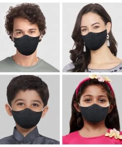 VASTRAMAY Rakhi Unisex 3-Ply Solid Reusable Comfortable Cotton Wellness Mask