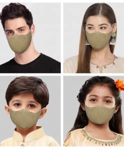 VASTRAMAY Rakhi Unisex 3-Ply Solid Reusable Comfortable Cotton Wellness Mask
