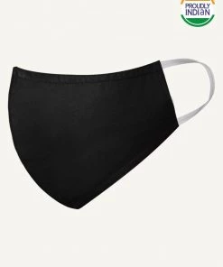 VASTRAMAY Unisex 3-Ply Solid Reusable Comfortable Cotton Wellness Mask