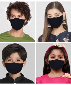 VASTRAMAY Unisex 3-Ply Self Design Reusable Comfortable Cotton Wellness Mask