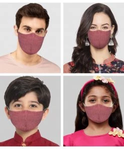 VASTRAMAY Unisex 3-Ply Self Design Reusable Comfortable Cotton Wellness Mask Rakhi