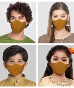 VASTRAMAY Unisex 3-Ply Self Design Reusable Comfortable Cotton Wellness Mask