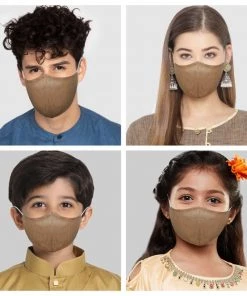 VASTRAMAY Unisex 3-Ply Solid Reusable Comfortable Wellness Mask