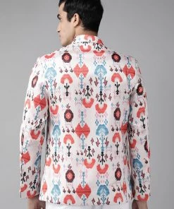 VASTRAMAY Men's Multicolor-Base-Cream Silk Blend Jodhpuri 10 VASTRAMAY Men's Multicolor-Base-Cream Silk Blend Jodhpuri