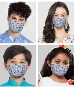 VASTRAMAY Rakhi Unisex 2-Ply Floral Printed Reusable Comfortable Cotton Wellness Mask
