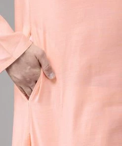 SHVAAS By VASTRAMAY Men's Orange Organic Cotton Kurta 14 SHVAAS By VASTRAMAY Men's Orange Organic Cotton Kurta