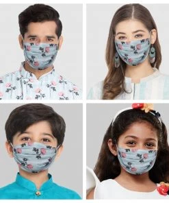 VASTRAMAY Rakhi Unisex 2-Ply Floral Printed Reusable Comfortable Cotton Wellness Mask