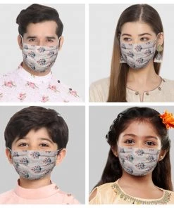 VASTRAMAY Rakhi Unisex 2-Ply Floral Printed Reusable Comfortable Cotton Wellness Mask