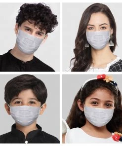 VASTRAMAY Unisex 2-Ply Polka Dot Printed Reusable Comfortable Cotton Wellness Mask Rakhi