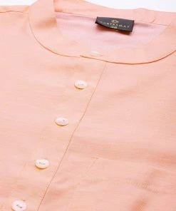 SHVAAS By VASTRAMAY Men's Orange Organic Cotton Kurta 13 SHVAAS By VASTRAMAY Men's Orange Organic Cotton Kurta