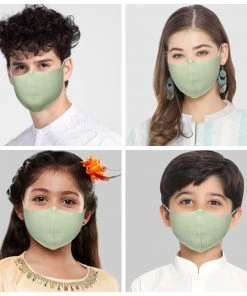 VASTRAMAY Unisex 3-Ply Self Design Reusable Comfortable Cotton Wellness Mask