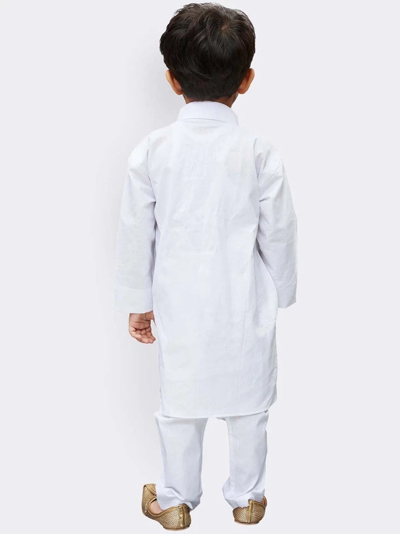 Vastramay Boy's White Kurta And Pyjama Set 6 Vastramay Boy's White Kurta And Pyjama Set