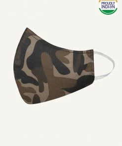 VASTRAMAY Unisex 3-Ply Camouflage Printed Reusable Comfortable Cotton Wellness Mask Rakhi
