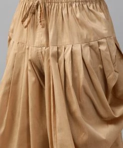 Vastramay Men's Maroon And Rose Gold Silk Blend Sherwani Set