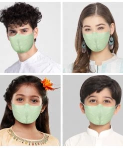 VASTRAMAY Unisex 3-Ply Self Design Reusable Comfortable Cotton Wellness Mask