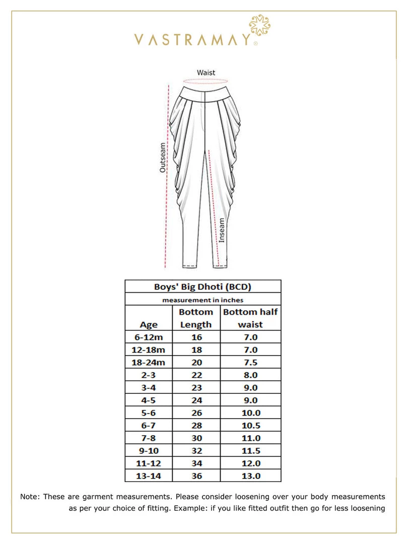 JBN Creation VASTRAMAY Boys Gold-Colored Solid Cotton Dhotis 8 JBN Creation VASTRAMAY Boys Gold-Colored Solid Cotton Dhotis