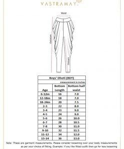 JBN Creation Boys' Maroon Silk Blend Embroidered Dhoti