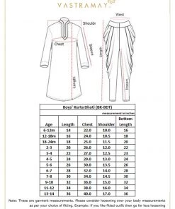 VASTRAMAY Boys' White And Blue Kurta And Dhoti Set
