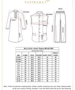 JBN Creation Boys' Ethnic Print Nehru Jacket, Orange Kurta And Pyjama Set Buy 1 Get 1