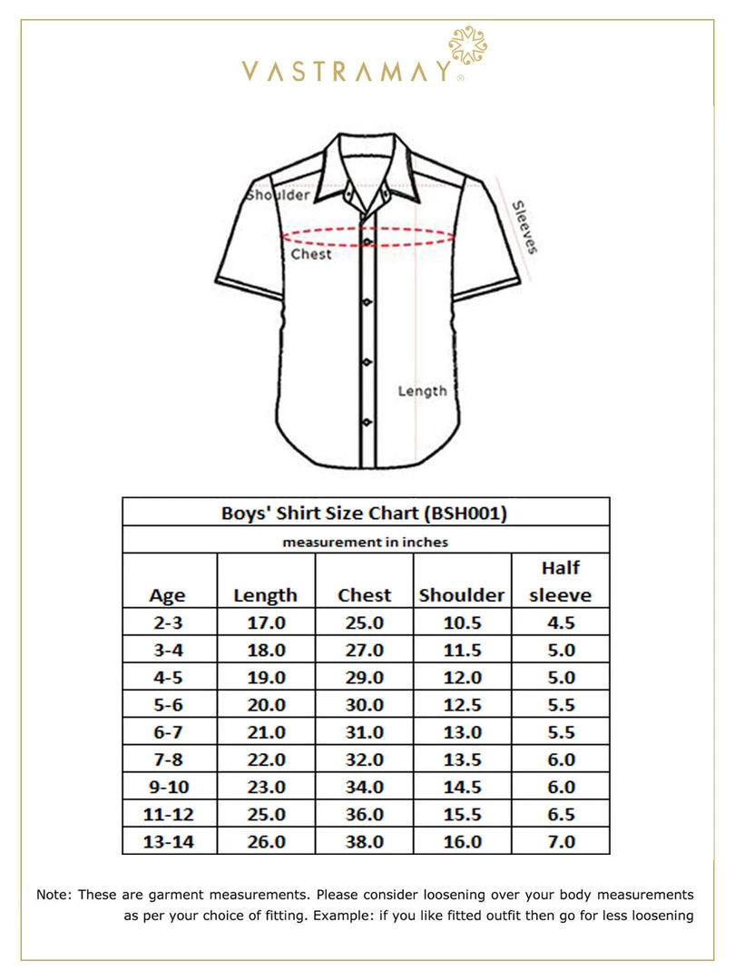 JBN Creation Boys' Candy Red Silk Short Sleeves Ethnic Shirt 8 JBN Creation Boys' Candy Red Silk Short Sleeves Ethnic Shirt