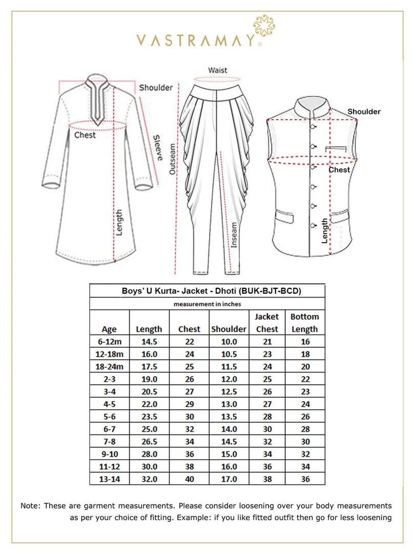 JBN Creation Boys Boy's Deep Blue Cotton Silk Blend Ethnic Jacket, Rose Gold Kurta And Maroon Dhoti Pant Set 9 JBN Creation Boys Boy's Deep Blue Cotton Silk Blend Ethnic Jacket, Rose Gold Kurta And Maroon Dhoti Pant Set