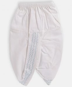 JBN Creation White Angrakha Kurta And Dhoti Set