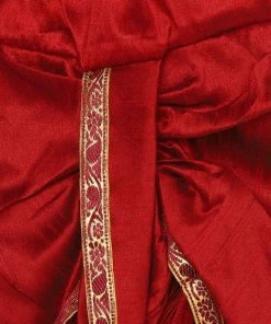 JBN Creation Gold And Maroon Silk Blend Kurta And Dhoti Set