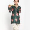 JBN Creation Vastramay Yellow Krishna Style Kurta And Dhoti Set