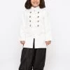 JBN Creation Boy's White & Black Solid Slim-Fit Sherwani Set Boys