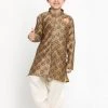 JBN Creation Boys Silk Blend Kurta And Patiala Set