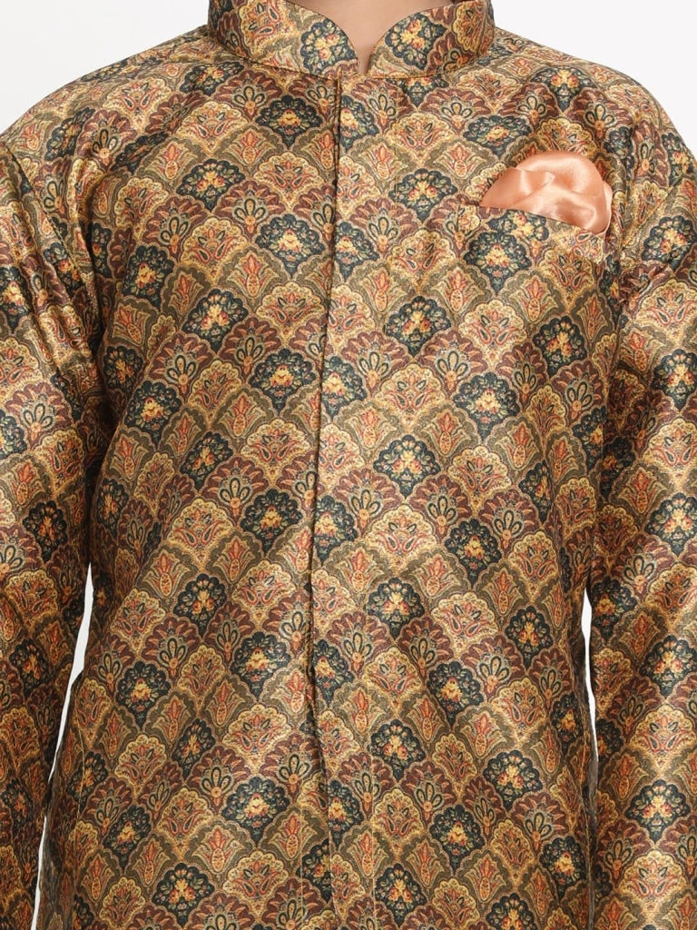 JBN Creation Boys Silk Blend Kurta And Patiala Set 5 JBN Creation Boys Silk Blend Kurta And Patiala Set