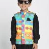 JBN Creation Boys' Quirky Sunglass Print Nehru Jacket
