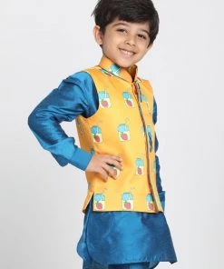 JBN Creation Boys' Quirky Print Nehru Jacket