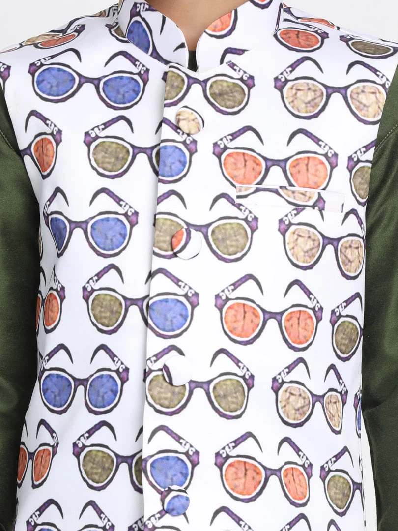 Vastramay Cotton Satin Blend Multicolor Baap Beta Ethnic Jacket 8 Vastramay Cotton Satin Blend Multicolor Baap Beta Ethnic Jacket