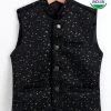 Vastramay Imported Dew Drop Black Nehru Jacket Buy 1 Get 1