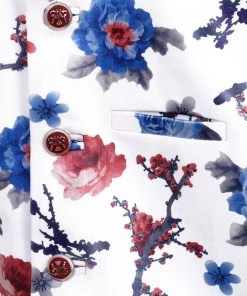 Vastramay Buy 1 Get 1 Imported Fabric Floral Print White Nehru Jacket 8 Vastramay Buy 1 Get 1 Imported Fabric Floral Print White Nehru Jacket