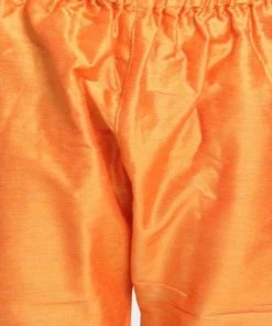 JBN Creation Boys' Orange Cotton Silk Blend Kurta, Nehru Jacket And Pyjama Set 13 JBN Creation Boys' Orange Cotton Silk Blend Kurta, Nehru Jacket And Pyjama Set