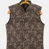JBN Creation Boys' Coffee Brown Cotton Blend Nehru Jacket
