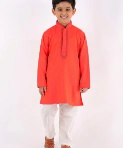 Boys JBN Creation Boy's Coral Kurta With Salwar