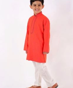Boys JBN Creation Boy's Coral Kurta With Salwar