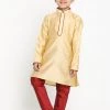 JBN Creation Boy's Gold-Toned Kurta With Pyjamas Boys