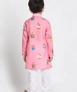 JBN Creation Buy 1 Get 1 Boys' Pink Cotton Blend Kurta And Pyjama Set