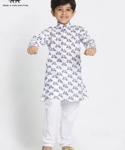 JBN Creation Boy's Cycle Print Kurta And Pyjama Set Boys