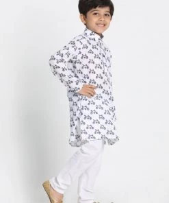 JBN Creation Boy's Cycle Print Kurta And Pyjama Set Boys